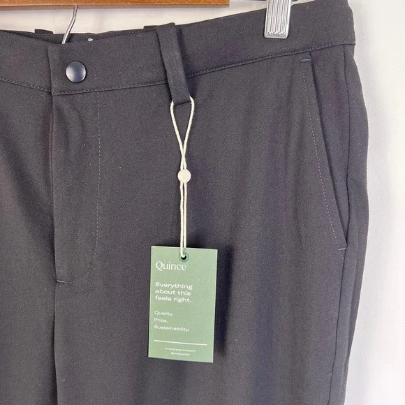 QUINCE Black Ultra-Stretch 24/7 Smart Chino NWT Size32x34 - Picture 9 of 15